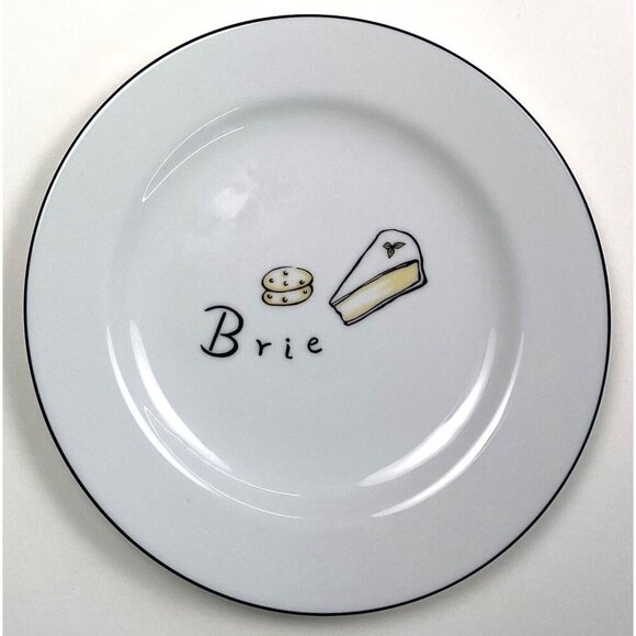 Set 4 POTTERY BARN 7.75" French Cheese Cocktail Appetizer Salad PLATES EUC EUC - Picture 6 of 9